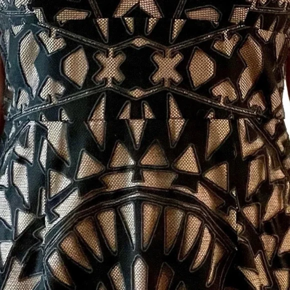 BCBGMAXAZRIA Maranda Burnout Black Lace
Dress Gown Fit Flare Size 0 - Picture 4 of 13